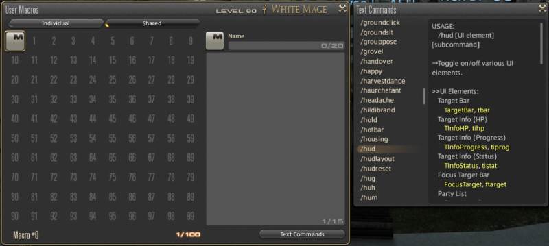 ff14 ps4 macro hotbar names